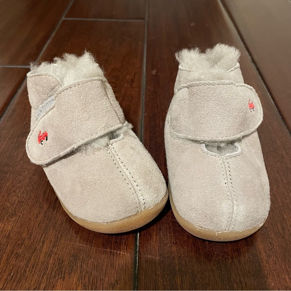 See Kai Run Beige Suede Baby Boots